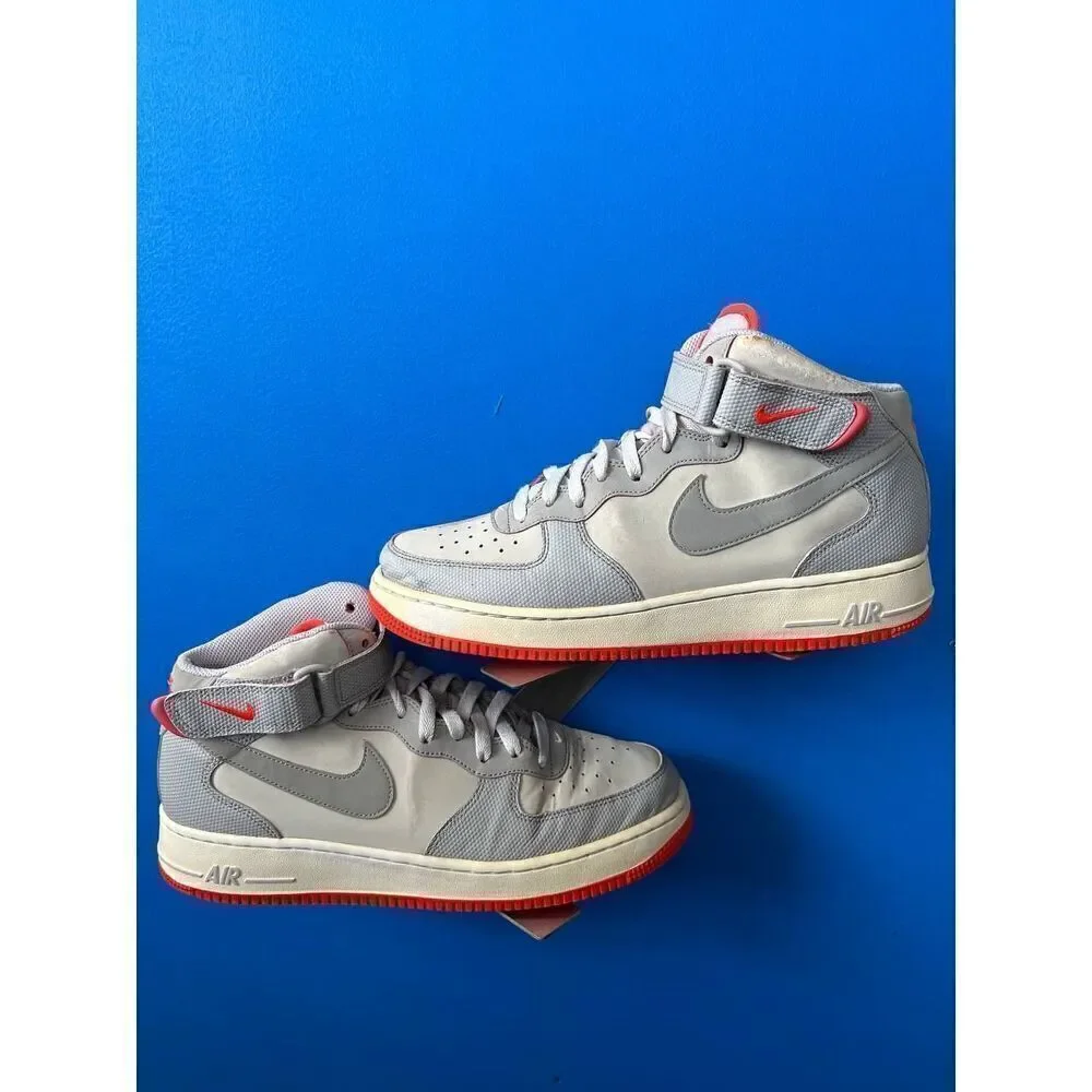 Nike Air Force 1 Mid '07 Denim Gum Hi Top Sneakers Men's Size US 9.5 Y2K 315123-